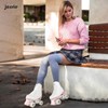 jessie Women Roller Skates with Light Up Wheels Stylish White