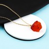 Gemsymphony Raw Carnelian Gemstone Necklace – Natural Crystal Pendant on