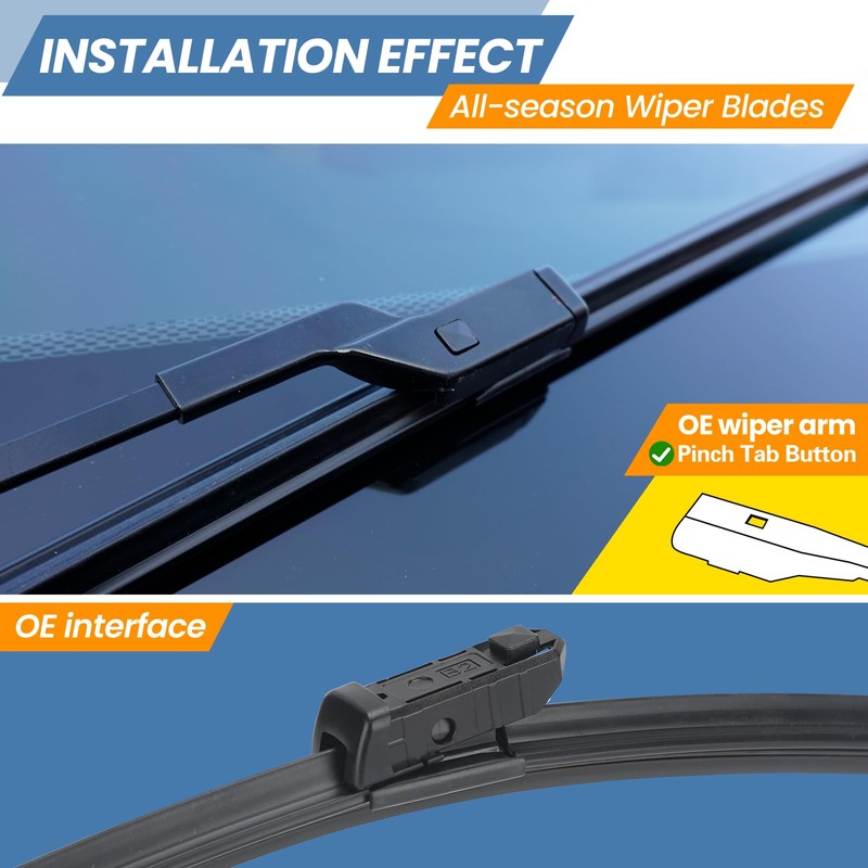 GSPSCN 3 Wipers Replacement for Volvo XC60 2017-2012，C30 2013-2011 Original