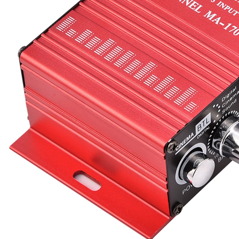 Mini 12V 2 Channel HiFi Stereo Bass Audio Power Amplifier