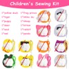 Vicloon First Sewing Kit for Kids, 12-Piece Cute Animal Keychain