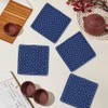 FREEBLOSS 4 Set Sashiko Coasters DIY Kit with Instructions Pre-Printed