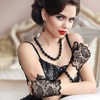 JOLINTAL Lace Gloves, Pretty Long Black Gloves and Short Lace