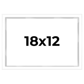 18x12 Shadow Box White Contemporary Frame - Interior Size 18x12 by 1 Inches Deep - White Frame is Made to Display Items Up to 1 Inches Deep! Includes Shatter Resistant Acrylic, Backing, Hardware