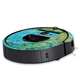 MightySkins Skin Compatible with iRobot Roomba i7 Robot Vacuum - Teal Marble | Protective, Durable, and Unique Vinyl Decal wrap Cover | Easy to Apply, Remove, and Change Styles | Made in The USA