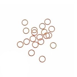 Rose Gold Stainless Steel Jump Rings 8mm x 1mm - Open 18 Gauge - 20 Rings Charms Pendants DIY for Necklace Bracelet Jewelry Making