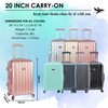 kensie 20" "Alma" Carry-On TSA-Lock Spinner Luggage, Opal