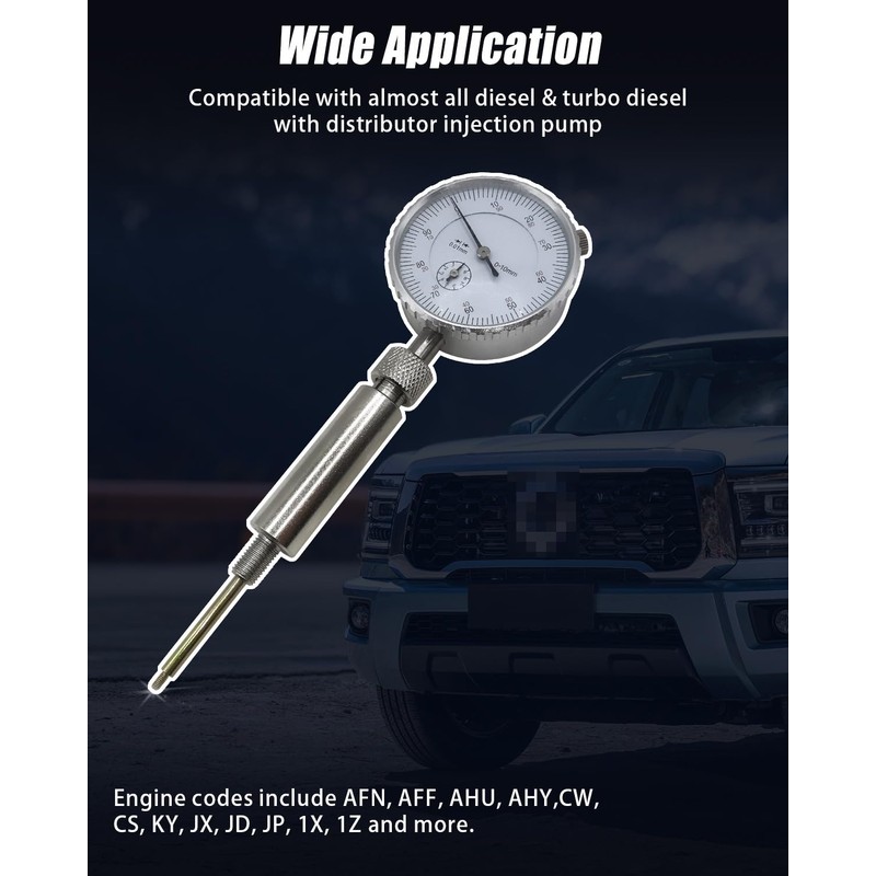 GLEXQLAO Fuel Injection Pump Timing Gauge Kit, 7 Pcs Static