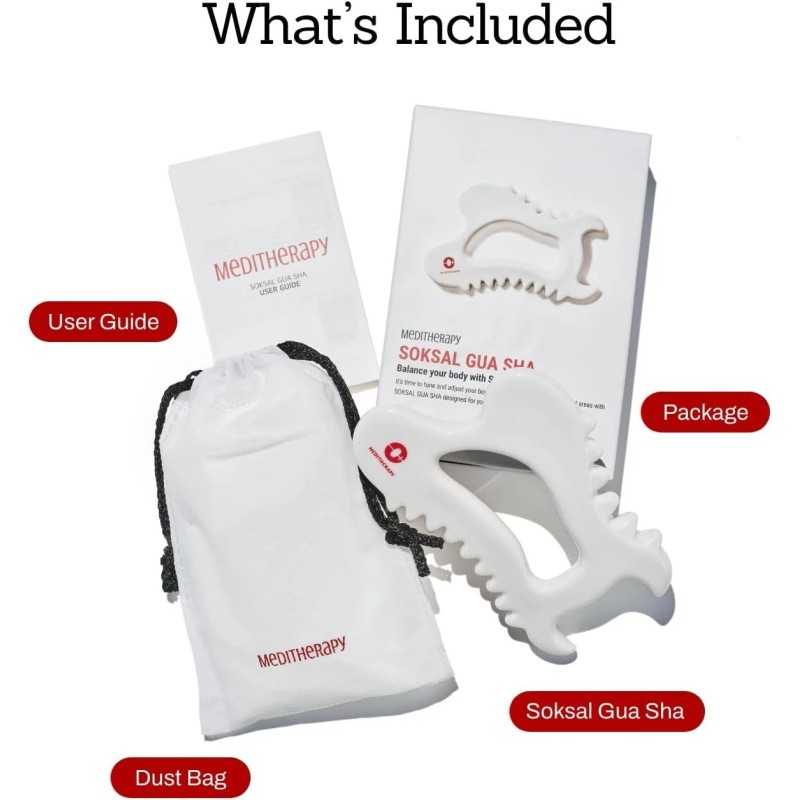 MEDITHERAPY SOKSAL GUASHA,Ceramic Gua Sha,Body Massage Tool FREE SHIPPING