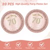 Juhap 70th Birthday Decorations, Rose Gold Birthday Party Supplies Include