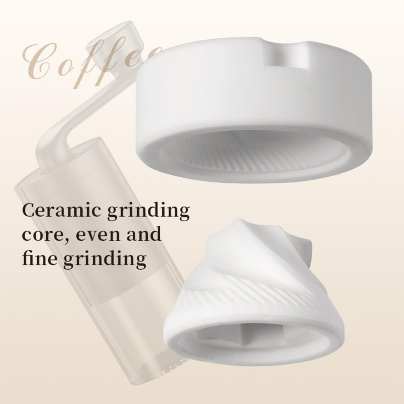 DeeKleen Manual Conical Burr Coffee Grinder, Ceramic Mill, Hand Crank,Portable,Perfect