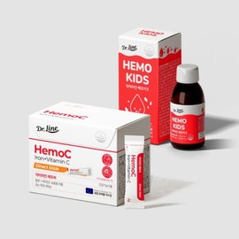 Iron set for the whole family: 1 box of Dr. Line Hemo Kids + 1 box of Hemo C Direct 30 sachets / 온가족 철분SET 닥터라인 헤모키즈 1박스+헤모씨 다이렉트 30포 1박스