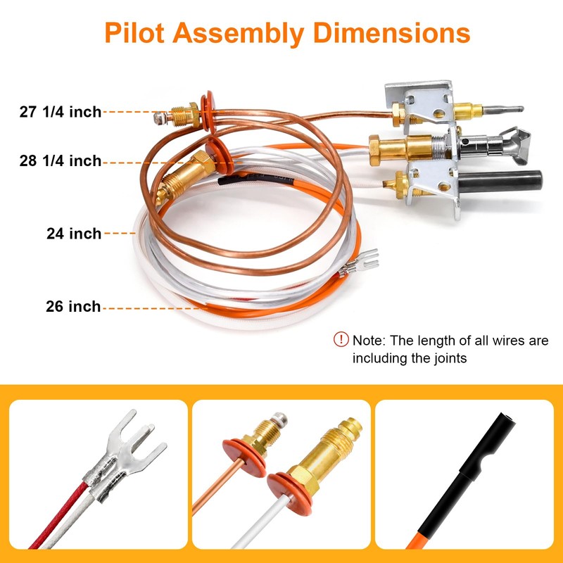 Criditpid 446-511A Pilot Assembly Propane Gas (LP) for Heat-N-Glo, Royal