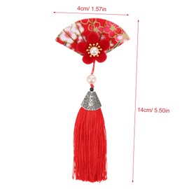 Baluue 2pcs Japanese Style Flower Hair Clips with Tassels Luxury Hair Accessories for Women Lightweight Non Damaging Hairpins for Ceremonies Parties and Daily Wear