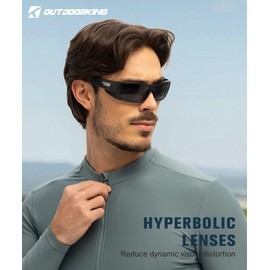 OUTDOORKING Polarized Sports Sunglasses for Men Women Wrap Around Unbreakable Frame Cycling Fishing Sunglasses UV Protection for Fishing Driving Cycling