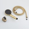 Tecmolog Brushed Gold Handheld Shower Head ABS Plastic 5 Functions