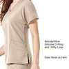 WonderWink Women's Basic V-Neck Scrub Top, Khaki, 5X