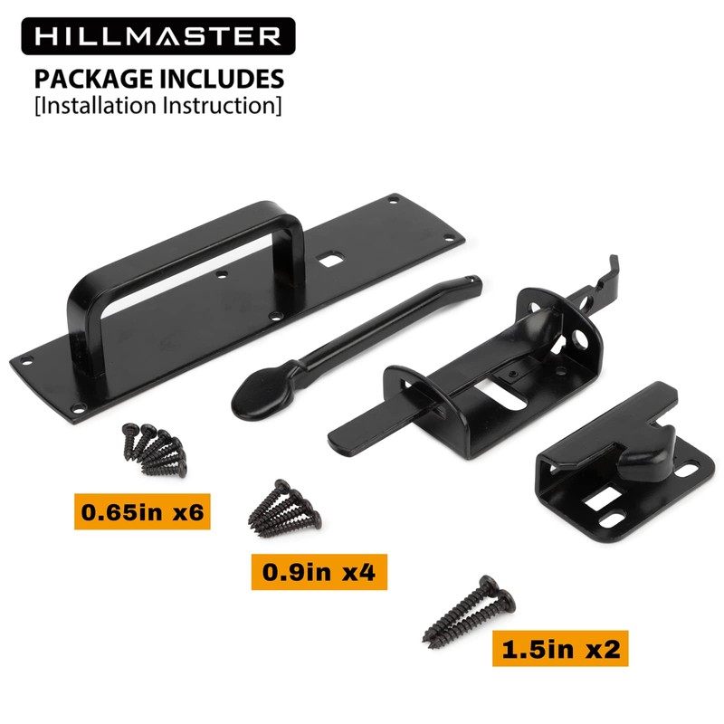 Hillmaster Self-Closing Thumb Gate Latch - Heavy Duty for Wooden,