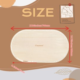 SAYHAHA Large Moses Basket Wood Bottom 27.56 x 15.75 inches,Oval Natural Wood Base Shaper for DIY Crochet or Knitting Weaving Crafts Home Decoration (1PC)