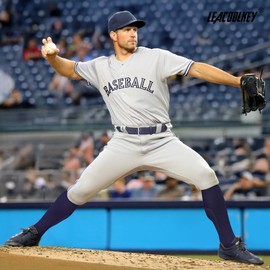 LEACOOLKEY Baseball Belt and Socks Combo Set Breathable Softball Socks and Elastic Belt for Youth Boys Girls Navy Blue