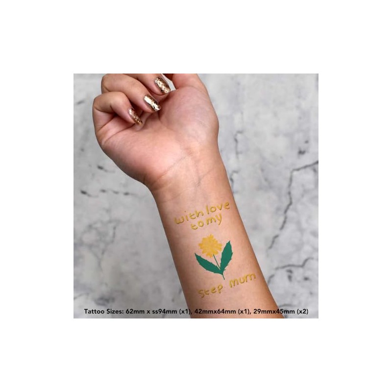 Azeeda 4 x 'Mit Liebe an meine Stiefmutter' Temporäre Tattoos