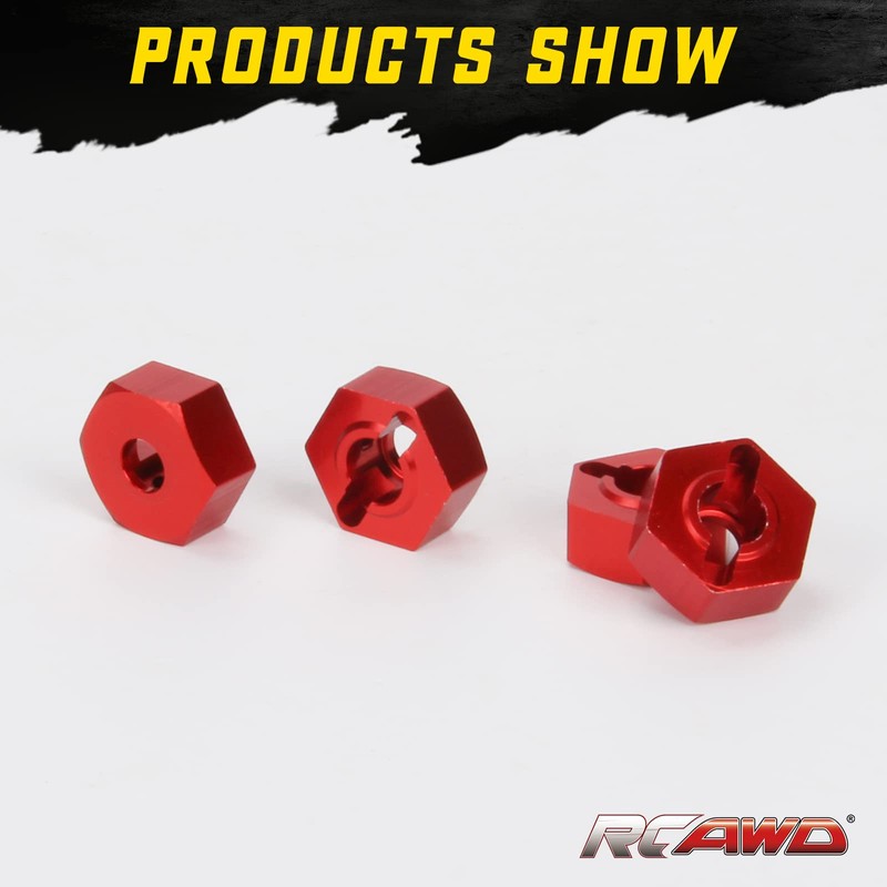 RCAWD Alloy 14mm Wheel Hex Hub Adapter for 1/10 ARRMA