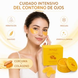 BIOAQUA Parches para Ojos de Cúrcuma y Colágeno, Hidratantes, 80 Parches, 100g