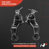 A-Premium Set of 10, Front Lower Ball Joint, Inner &