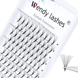 Premade Fans Eyelash Extension 12D D Curl 0.07mm Mixed Length 14-20mm Pre Fanned Russian Volume Lashes Middle Tap Volume Lash Extensions(12d-0.07-d-mix14-20)