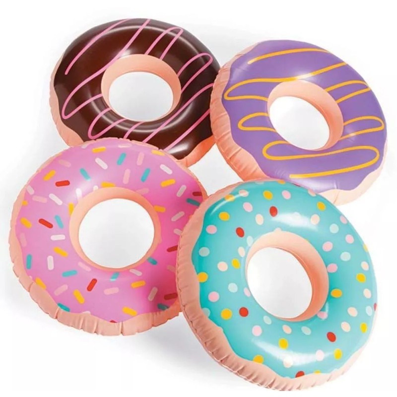 RI 2 EXTRA LARGE 15" JUMBO INFLATABLE DONUTS POOL RAFT