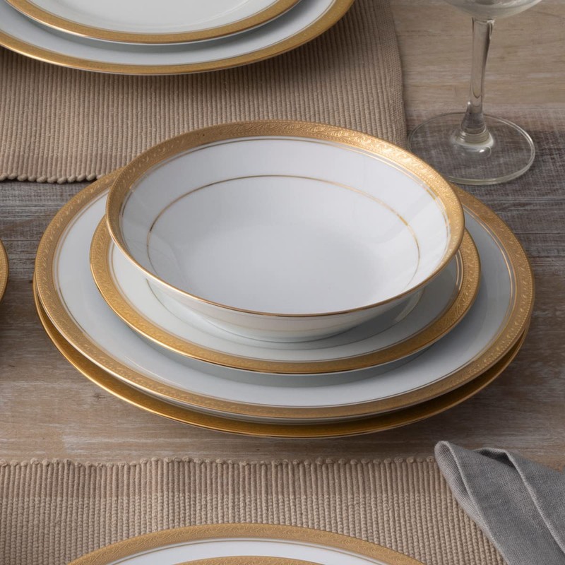 Noritake Crestwood Gold 12-Piece Set, Service for 4