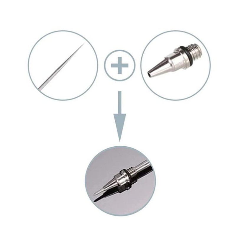 Samcos Airbrush Nozzle Needle Replacement Needle Diameter 0.02 inch (0.5