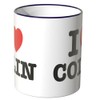 WANDKINGS® Tasse, Spruch: I Love Colin - LILA