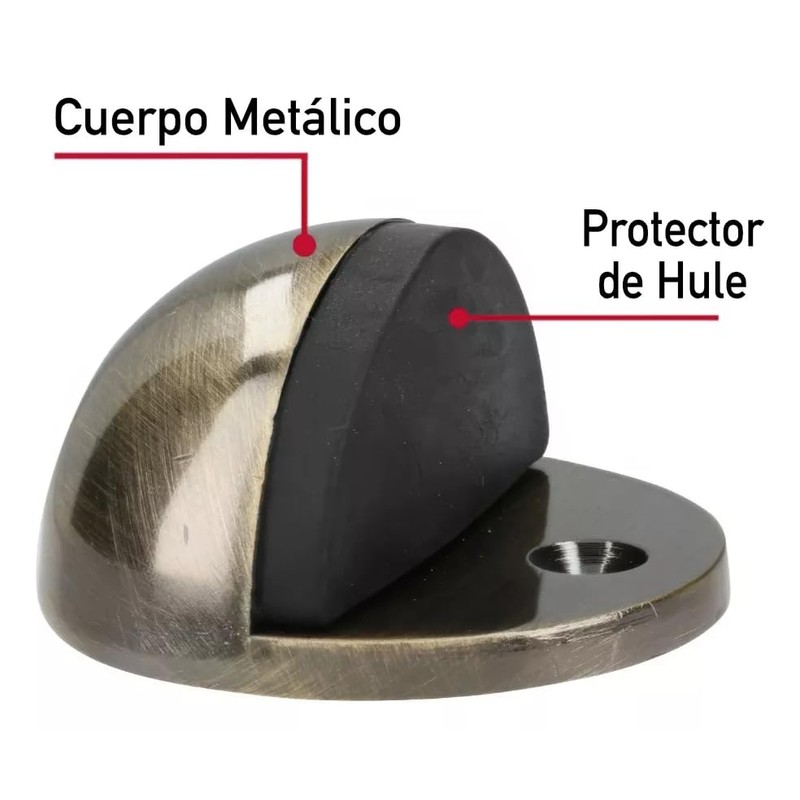 Tope de Puerta Piso, Tope Protector para Puerta Media Luna