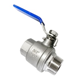 LOZOME 3/4" Male to Female Thread Full Port Ball Valves NPT 304 Stainless Steel for Water Oil Gas WOG1000 (Pack of 2)