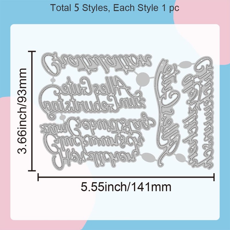 GLOBLELAND 3D Cutting Dies for Square Boxes, Metal Photo Frame,