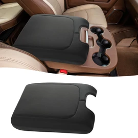 GIANT PANDA Custom Fit Console Cover for 2013-2018 Ram 1500 & 2013-2024 Ram 2500/3500/1500 Classic Model Jump Seat Console - Neoprene Armrest Center Cover - Full Protection - Black