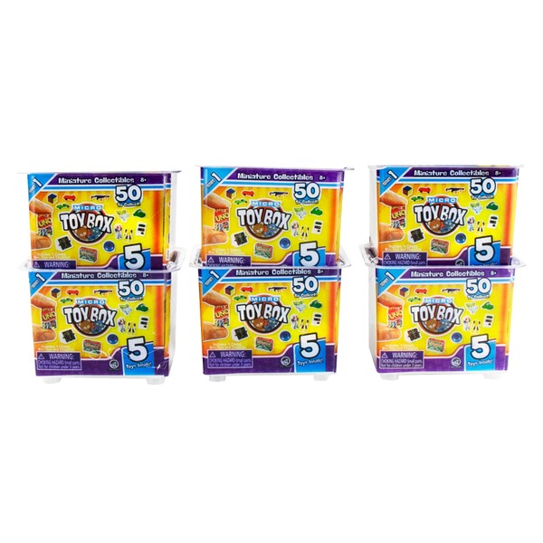 Worlds Smallest Micro Toy Box Series 2 Mini Collectible Set of 6 Cups
