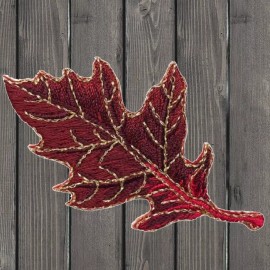 Paddys Patches Autumn Fall Leaf Embroidered Patch — Iron On