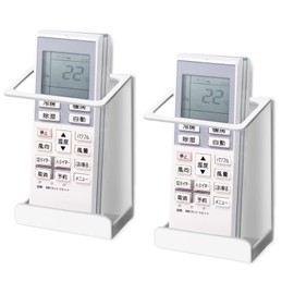 KAIXUANMAN Remote Control Storage Wall Mount Stylish Remote Control Holder Aluminum Wall Storage Stylish Small Item Holder Desktop Convenient Plasterboard Wall Compatible Magnet Included White 2-Pack