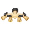G3/4 4‑Way Water Hose Splitter Garden Hose Adapter Watering Connector