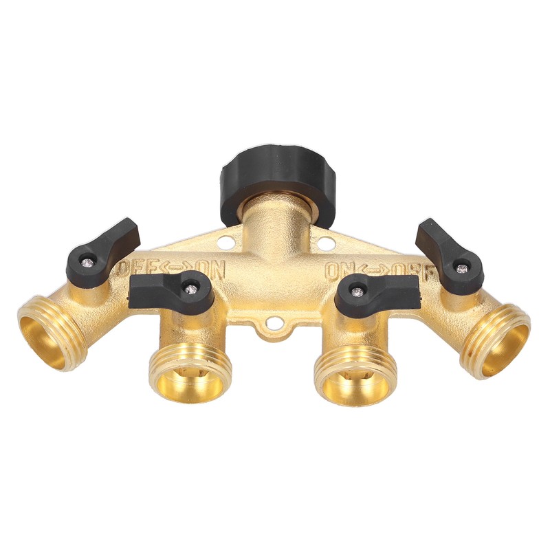 G3/4 4‑Way Water Hose Splitter Garden Hose Adapter Watering Connector
