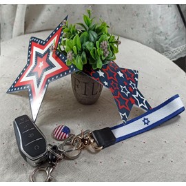 Israel Flag Keychain,Israeli Wristlet Strap Lanyard Keychain Holder with Key Ring Cell Phone lanyards Key Chain Holder,Be Used for Car ID Backpacks Luggage Motorcycles,Gifts - EDC.