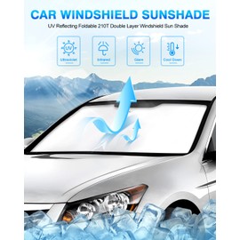 KUST Windshield Sun Shade for Accord 2008-2012 Sunshade Sun Visor Protector Foldable Blocks UV Rays Keep Your Car Cooler