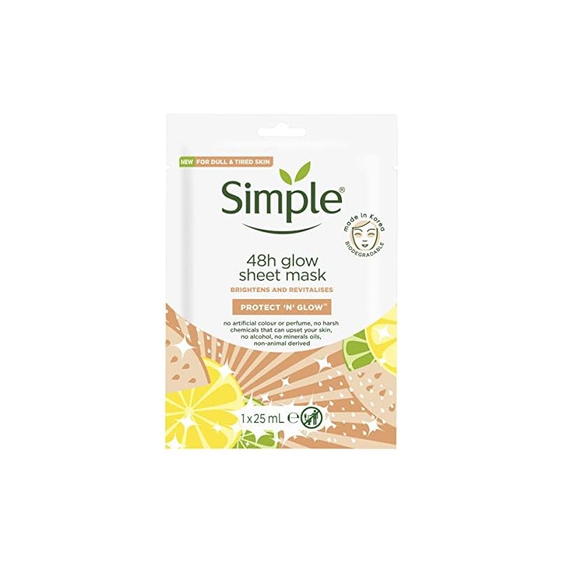 Simple Simple Protect 'N' Glow 48h Glow Sheet Mask Korean