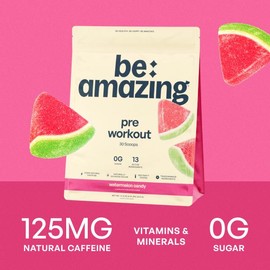 Be Amazing Vegan Friendly Pre Workout Powder | Improve Workout | KSM 66 Ashwagandha | Clean Natural Caffeine Energy | Gluten Free Supplement:_Dole Whip® Pineapple (Stimulant Free)_30 Scoops
