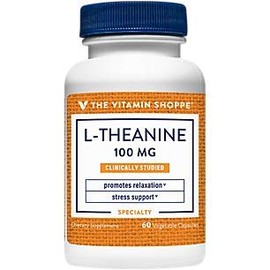 The Vitamin Shoppe L-Theanine 100MG, Clinically Studied Ingredient, Supports Relaxation & Stress (60 Capsules)