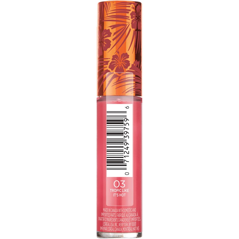 L'Oreal Paris Summer Belle Glowing Lip Gloss, Tropic Like It's