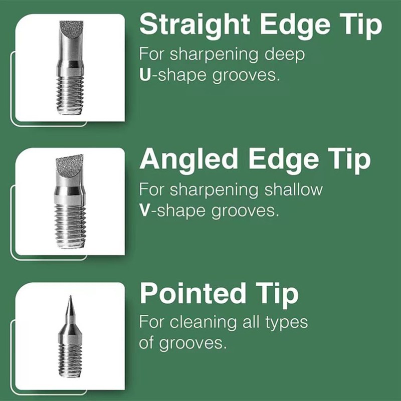 3-in-1 Golf Club Groove Sharpener - Re-Grooving Tool for U