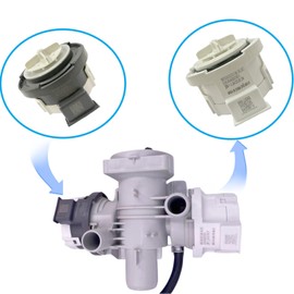 EAU64082902 WDD0015X1M Washer Drain Motor Pump Compatible with LG EAU64082901 WDD0032X1M Motor Assembly,Drainage Pump Repair Parts Replacement WM3400CW,WKEX200HBA (grey)